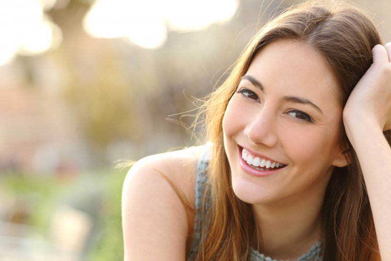 young woman with a healthy smile 